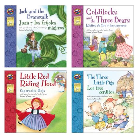 Bilingual English Spanish Storybook Collection Fairy Tales 4 Book Set