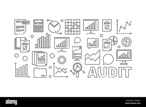 Audit Concept Business Illustration Vector Financial Audit Horizontal