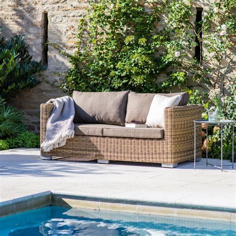 Garden Trading Marden Sofa All Weather Rattan Black By Design