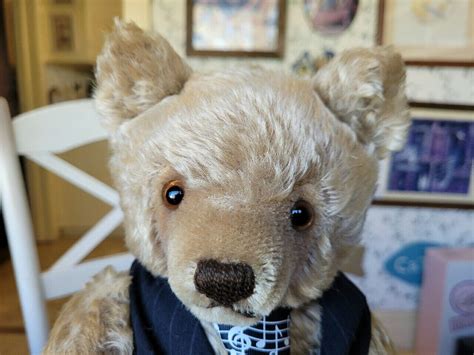 Antique Vintage S Mohair Steiff Original Teddy Bear Masked Type