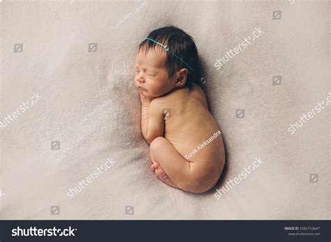 Naked Newborn Baby Lying Imitation Baby Stock Photo Shutterstock