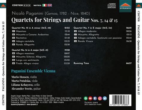 Paganini Ensemble Vienna Paganini Quartets For Strings Guitar Nos