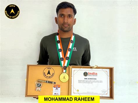 mohammad raheem ibr achiever india book  records