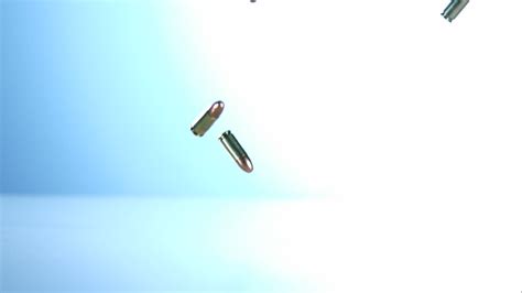 Bullets Falling And Bouncing In Ultra Slow Motion Fps On A