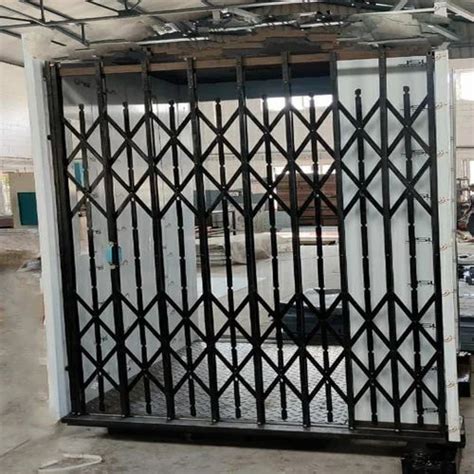 Mild Steel Black Elevator Collapsible Gate For Offices At Rs In