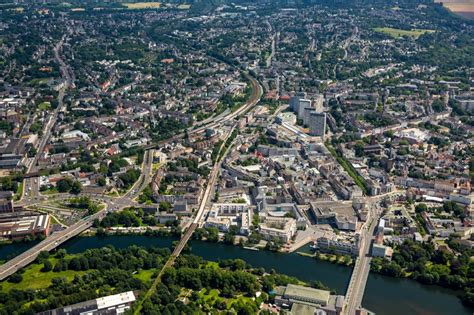 Luftaufnahme Mülheim an der Ruhr Stadtansicht vom Innenstadtbereich