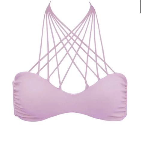 Mikoh Swim Mikoh Kahala Stringy High Neck Bikini Top Taro Purple Poshmark