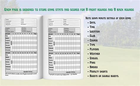 Golf Log Book Journal With Changed Golf Rules Quick Reference Golf