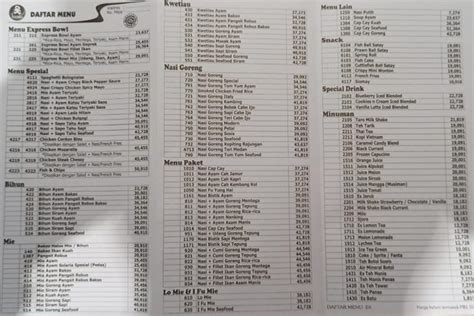 harga  menu solaria terbaru lengkap  gambar update kooliner