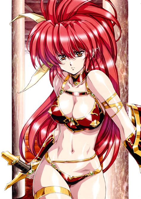Safebooru 1girl Absurdres Armlet Armor Bikini Armor Breasts Cowboy Shot Highres Holding