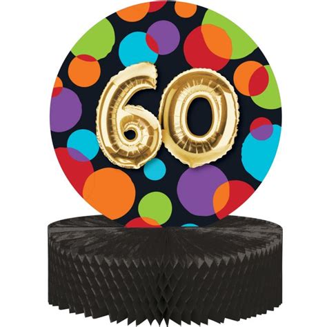 Gold Balloon Birthday 60th Birthday Honeycomb Centerpiece Party At