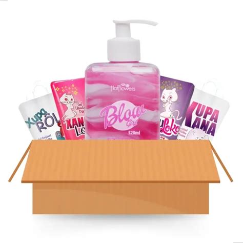 Kit Hot Flowers Géis Blow Casal Sexy Full Parcelamento sem juros