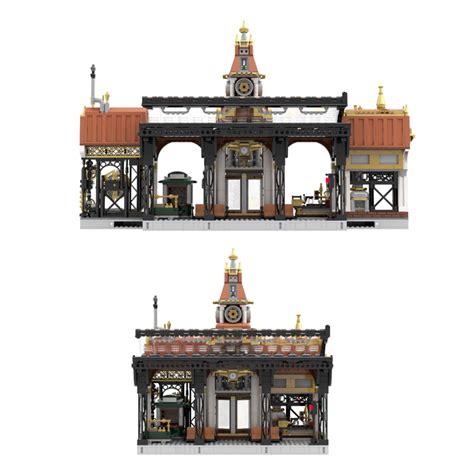 Steampunk Train Station Pantasy 85007 Modular Building With 2723 Pieces