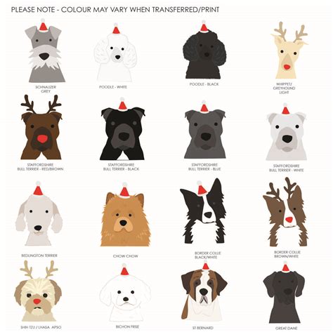 Christmas Dog Card Multiple Breed Options By Heather Alstead Design