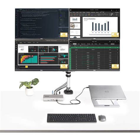 StarTech Thunderbolt 4 Quad-Monitor 4K60 Enterprise Docking Station — LOW-PROFILE (5YR-CARE) (TB4DOCK-LOW-PROFILE-5YR-CARE)