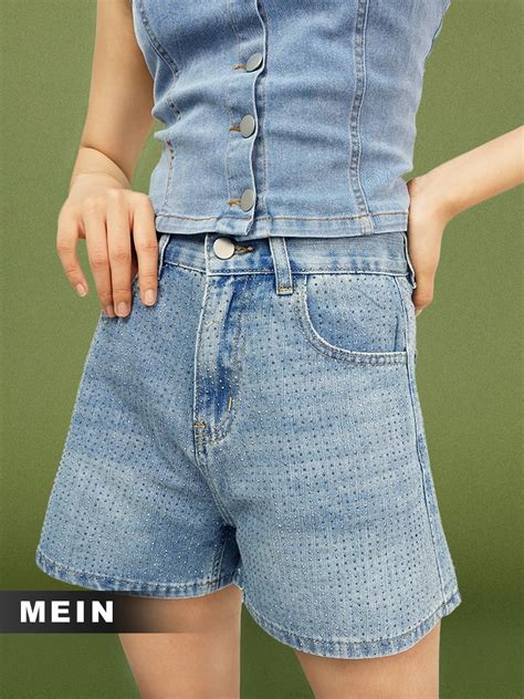 Jual MEIN TF NEW ARRIVAL GIRL POWER Celana Jeans Pendek Wanita Hot Pants Jeans Denim Korean