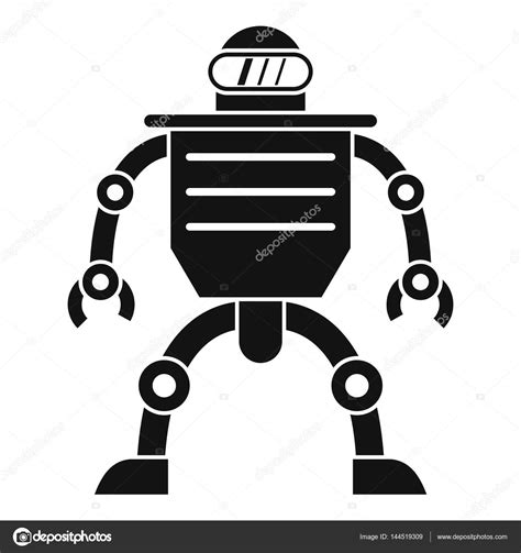 Humanoid Robot Icon Simple Style Stock Vector Ylivdesign