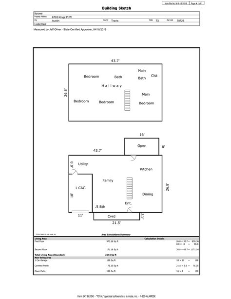 Square Footage Storage Template