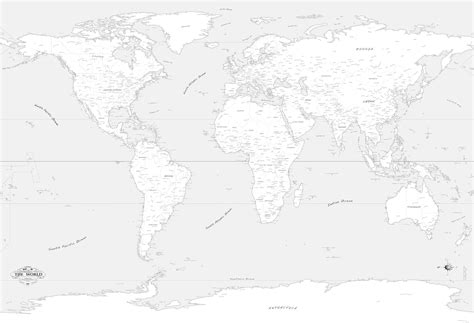 Large World Map Mural Wall Art World Map Decal 80x55 Clean With