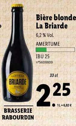 Promo Bière Blonde La Briarde chez Lidl iCatalogue fr
