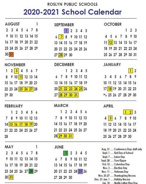 Roslyn Ny School Calendar 2022 Summer 2022 Calendar