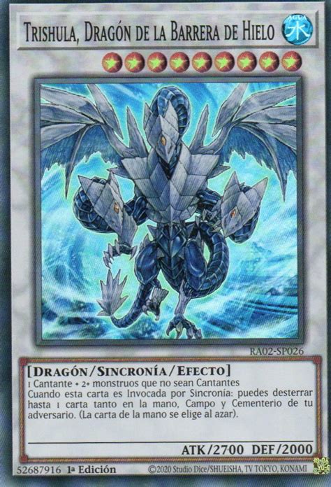 Trishula Dragon Of The Ice Barrier Carta Yugi Ra02 Sp026