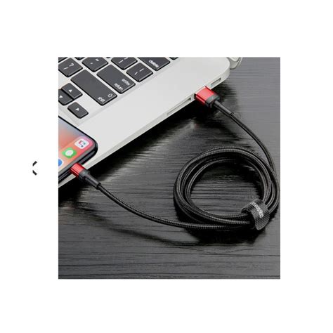 کابل شارژ لایتنینگ باسئوس مدل CALKLF-HG1 Cafule Cable به طول 2 متر