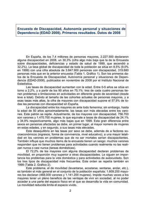 Encuesta Discapacidad AutonomíA Y Dependencia PDF