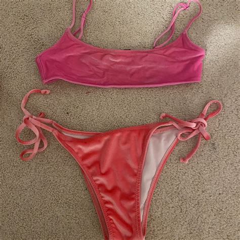 Hot Pink Silk Triangl Bikini Gem