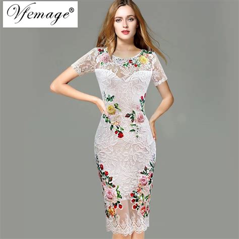 Vfemage Women Elegant Sexy Floral Lace Embroidered 3d Flower Casual Party Evening Special