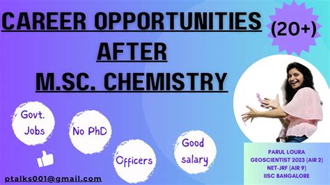 Career Opportunities After Msc Chemistry Govt Jobs No Phd