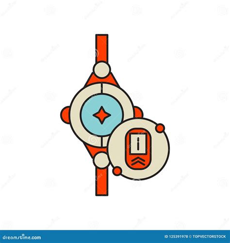 Vector Del Icono De Smartwatch Aislado En El Fondo Blanco Smartwatch