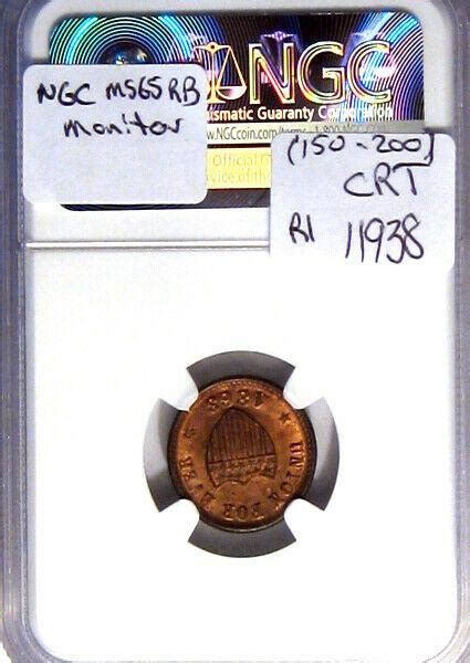 Union For Ever Monitor Patriotic Civil War Token Ngc Ms Rb