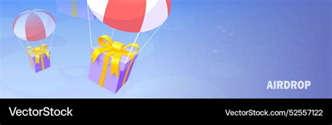 Crypto Airdrop Banner T Concept Royalty Free Vector Image