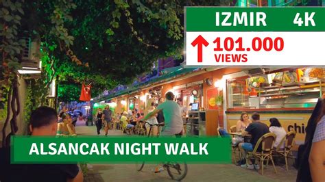 IZMIR Turkey Night Walking Tour Alsancak 4September 2021 4k UHD 60fps