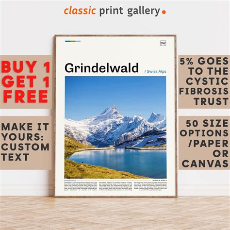 Grindelwald Print Grindelwald Wall Art Grindelwald Color Poster With