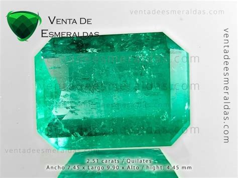 Esmeralda De Muzo Colombia Corte Rectangular De Cts