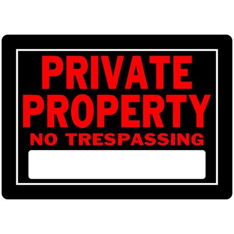 The Hillman Group 10 In X 14 In Aluminum Private Property Sign 840147