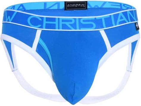 Andrew Christian Fly Locker Room Jock W Almost Naked Aqua MAAT XS Heren Ondergoed Bol