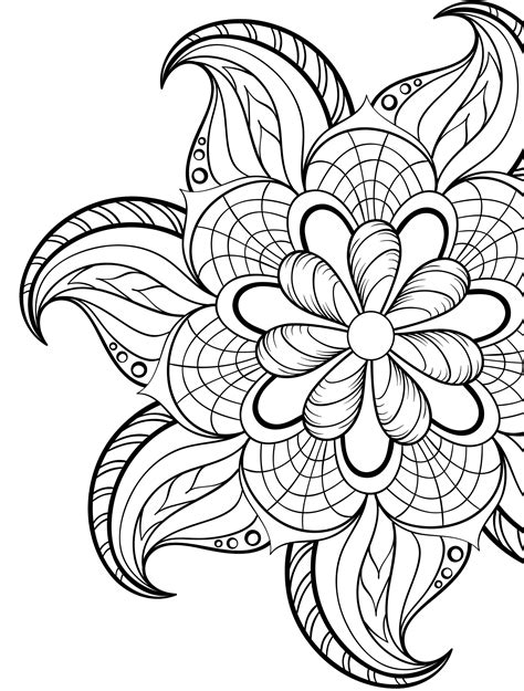 20 Gorgeous Free Printable Adult Coloring Pages | Mandalas flores