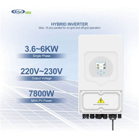 Deye Kw Kw Solar Hybrid Inverter V Mppt Sin Bater A Fase Nica