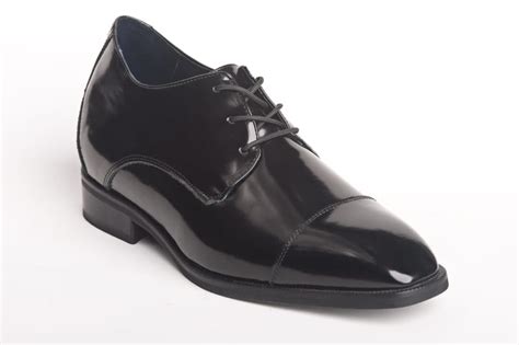 Zapato Giorgio Piel Negro 8cm De Altura Linea Deluxe Caballero