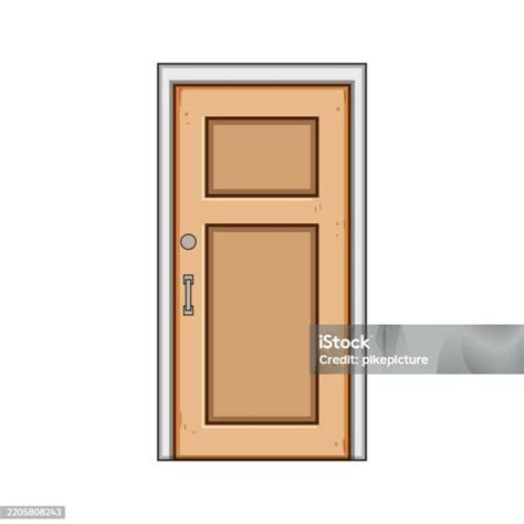 ilustrasi vektor kartun pintu masuk pintu akses ilustrasi stok