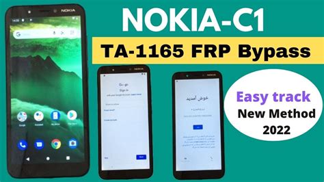 Nokia C Ta Frp Bypass Nokia C Google Lock Bypass Without Pc