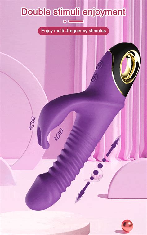 Thrusting Rabbit Vibrator 9 Telescopic Modes Mr Dildo