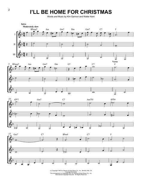 I Ll Be Home For Christmas Guitar Ensemble Print Sheet Music Now