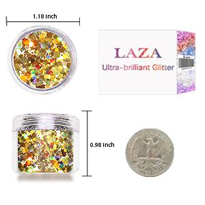 Amazon Laza 12 Color Glitter Body Art Acrylic Nails Powder Mixed