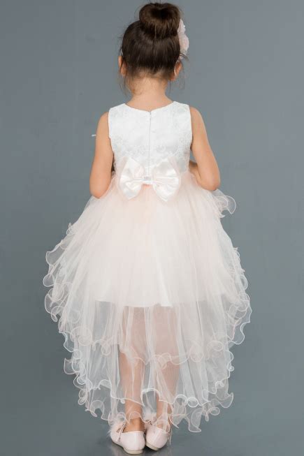 Robe de Soirée Enfants Courte Rose ABK789 Abiyefon