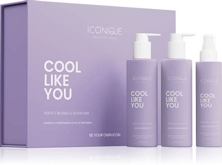 ICONIQUE Professional COOL LIKE YOU Perfect Blonde Silver Violet Set Set Neutralising Yellow