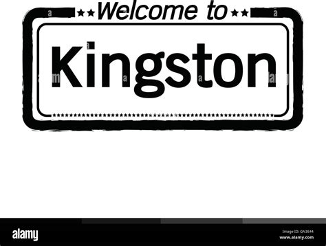 Welcome To Kingston City Illustration Design Stock Vector Image And Art